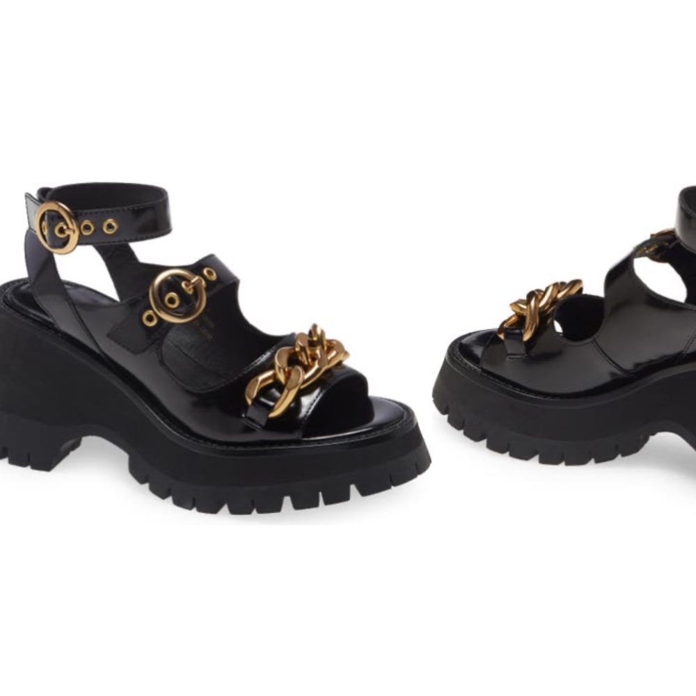 Jeffrey Campbell crunched sandal chunky and perfect for summer